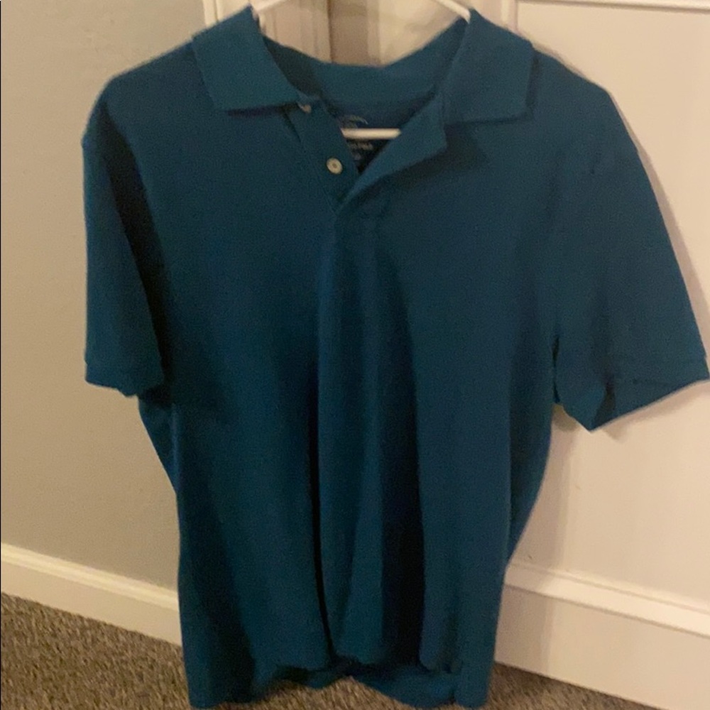 Jcrew pique polo - medium, teal
